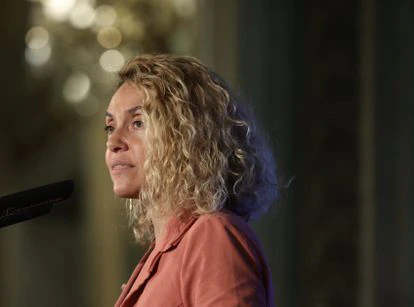 Meritxell Batet, en un acto esta semana en Madrid.