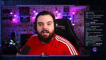 El streamer Ibai Llanos, durante una retransmisión en su canal de Twitch.