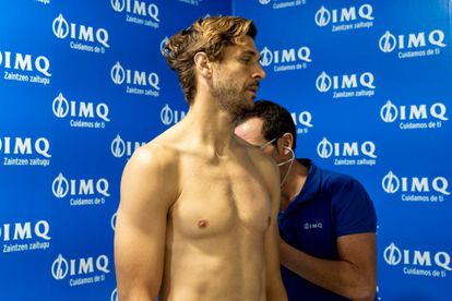 Fernando Llorente durante el reconocimiento médico para su fichaje con el Eibar.