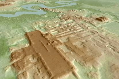 Una imagen en tres dimensiones del yacimineto Aguada Fénix, en Tabasco (México).