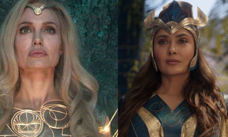 Entrevista a Angelina Jolie y Salma Hayek: Eternos |
