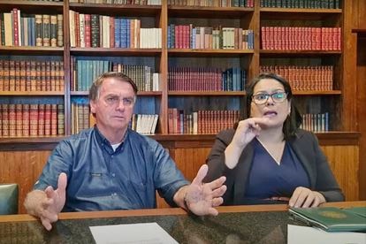 Captura de la transmisión en vivo del presidente Bolsonaro que fue bloqueada por Facebook e Instagram.