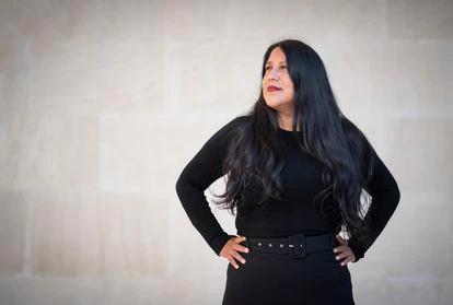 La escritora peruana Gabriela Wiener, este jueves en el Museo de América de Madrid.