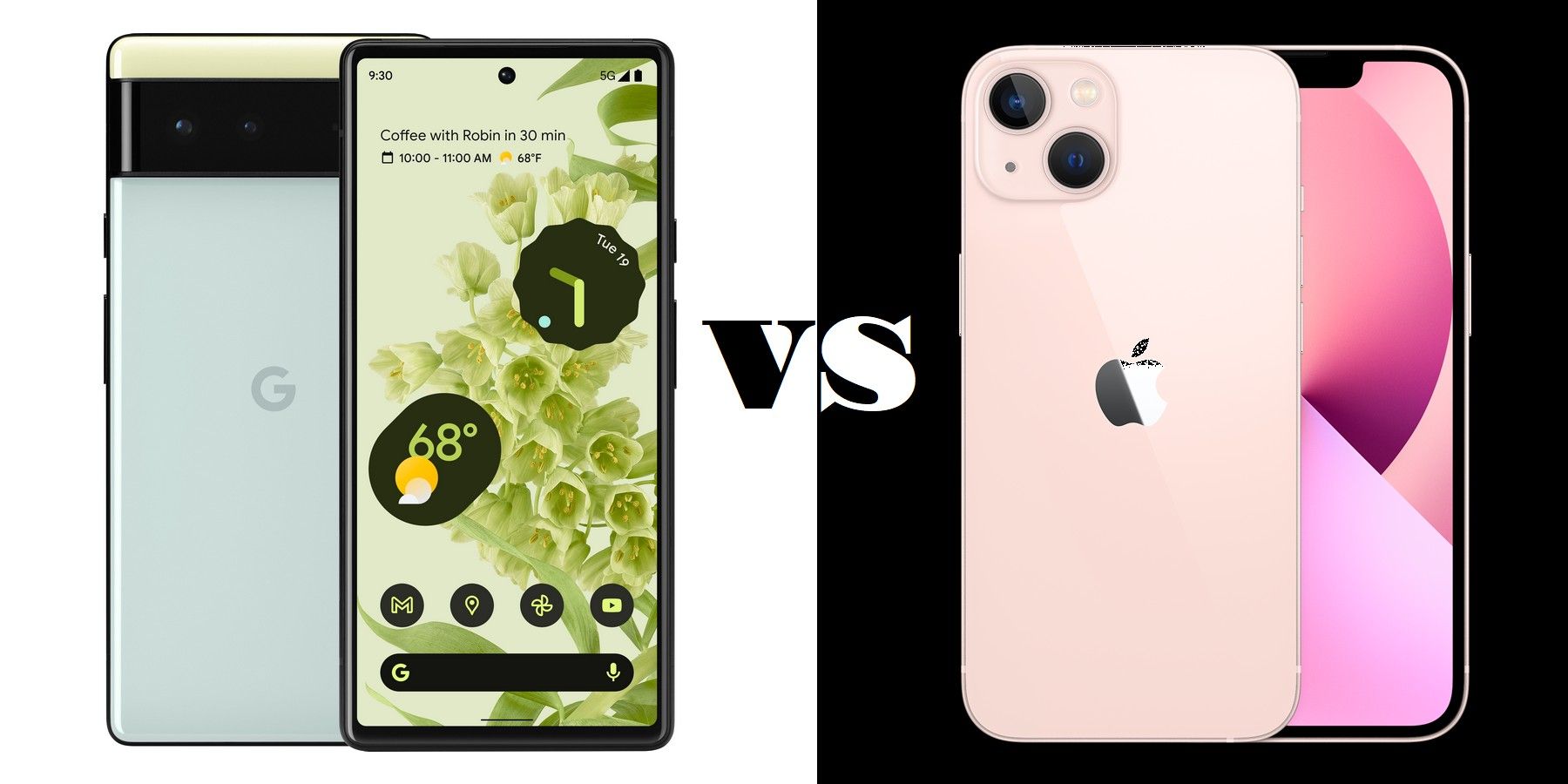 Google Pixel 6 vs.  Apple iPhone 13: ¿el mejor buque insignia por menos de 800 dólares?