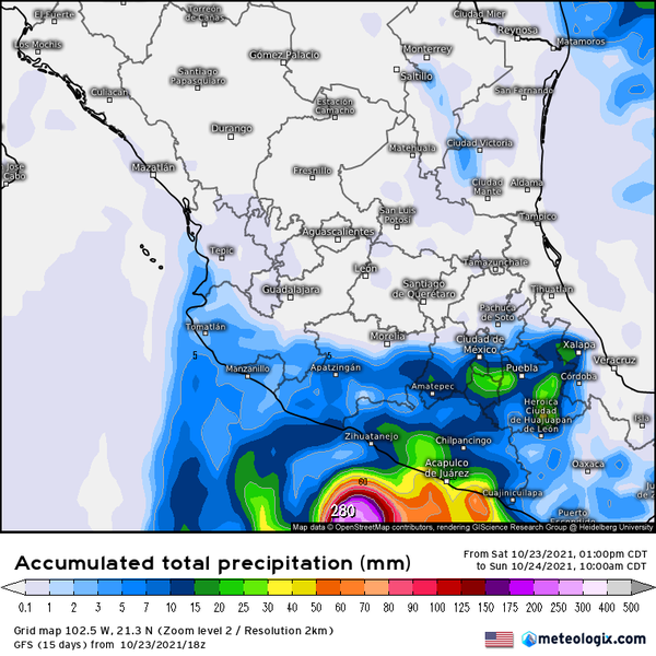 Huracán “Rick” tocará tierra este domingo, habrá lluvias intensas en Querétaro, por la noche y madrugada
