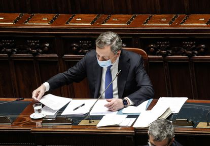 El primer ministro italiano, Mario Draghi, este miércoles.