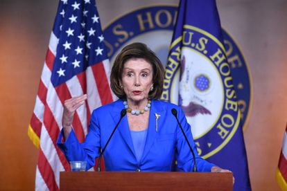 Nancy Pelosi, durante la rueda de prensa de este martes en el Capitolio.