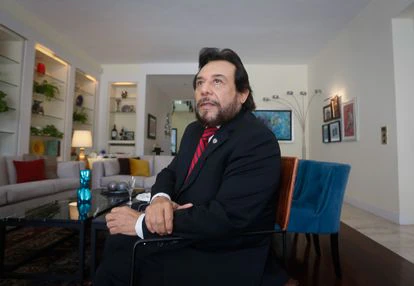 Felix Ulloa, vicepresidente del Gobierno de El Salvador durante la entrevista concedida este lunes en la residencia oficial de la Embajada en España.