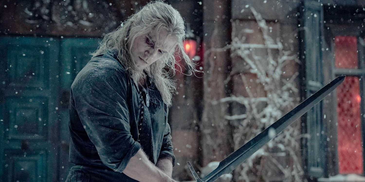La imagen de la temporada 2 de The Witcher muestra a Geralt preparándose para una pelea nevada