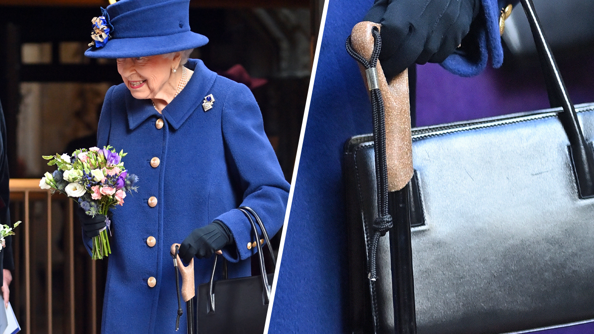 La reina Isabel II utiliza un bastón por primera vez en un acto público