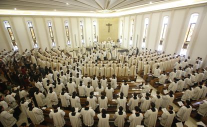 Una misa de los legionarios en Roma el 25 de febrero de 2014.