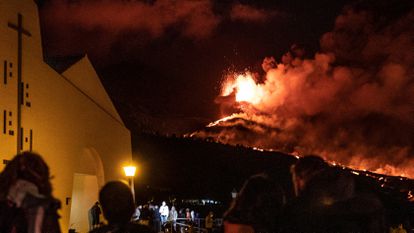 Volcán de Cumbre Vieja, La Palma desde el mirador de Tajuya.