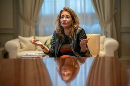 Sánchez, en un momento de la entrevista en su despacho.