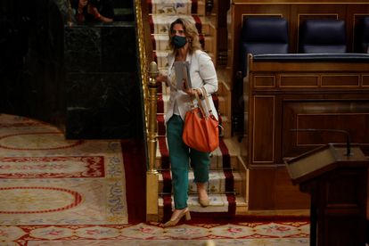 La vicepresidenta tercera y ministra para la Transición Ecológica, Teresa Ribera, esta semana en el Congreso.