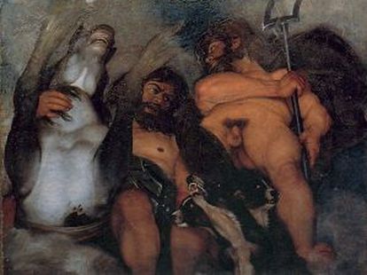 'Júpiter, Neptuno y Plutón' (1597), pintado por Caravaggio en la Villa Ludovisi de Roma.