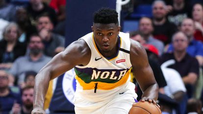 Zion Williamson, durante un partido entre Nueva Orleans y Portland, la pasada temporada.