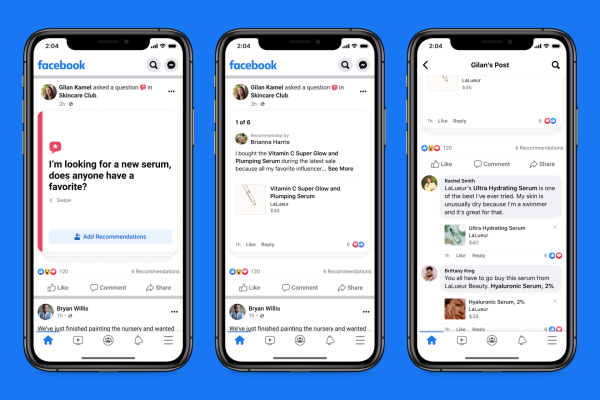Facebook lanza tiendas en grupos y compras en vivo para creadores