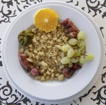 Migas de harina, plato típico del Camino sanjuanista.