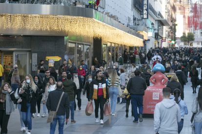 Aspecto de la madrileña calle Preciados esta semana.