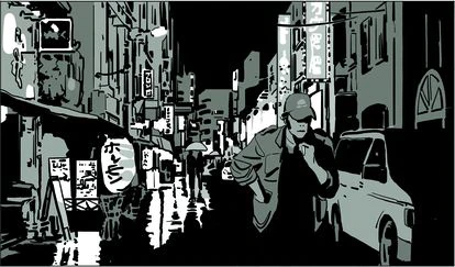 Corto Maltés en una viñeta de 'Océano negro'.