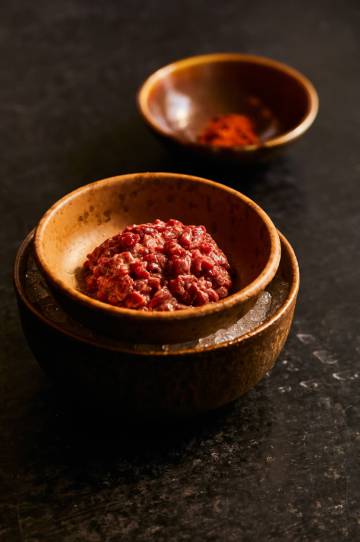 El tártaro de picaña con aliño moruno del restaurante Adobo.