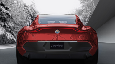 Así es como se ve la parte trasera del sedán deportivo eléctrico EMotion de Fisker Inc