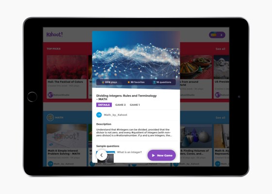 Disney invirtió en la aplicación de juegos educativos Kahoot, ahora con una valoración de $ 376 millones