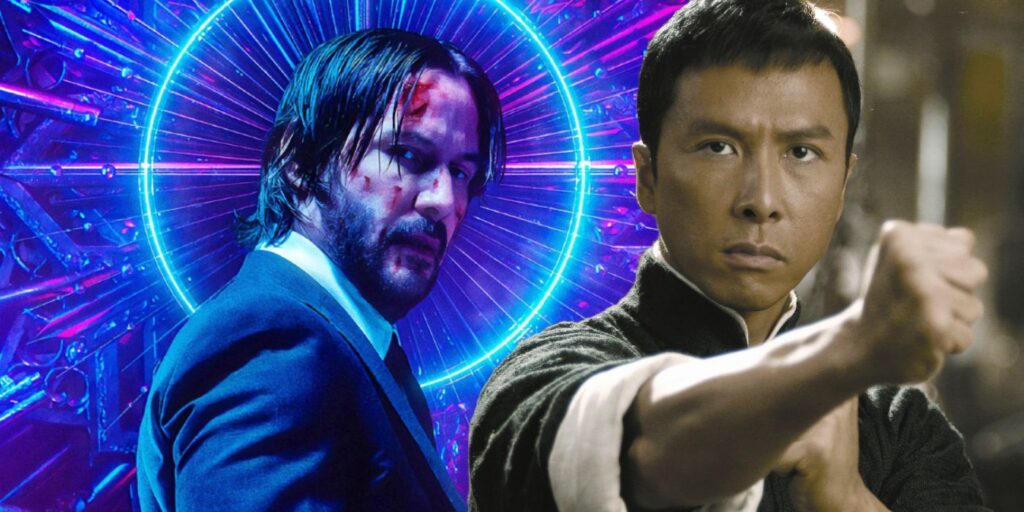 Donnie Yen se despide de Keanu Reeves en el video de John Wick 4 Set