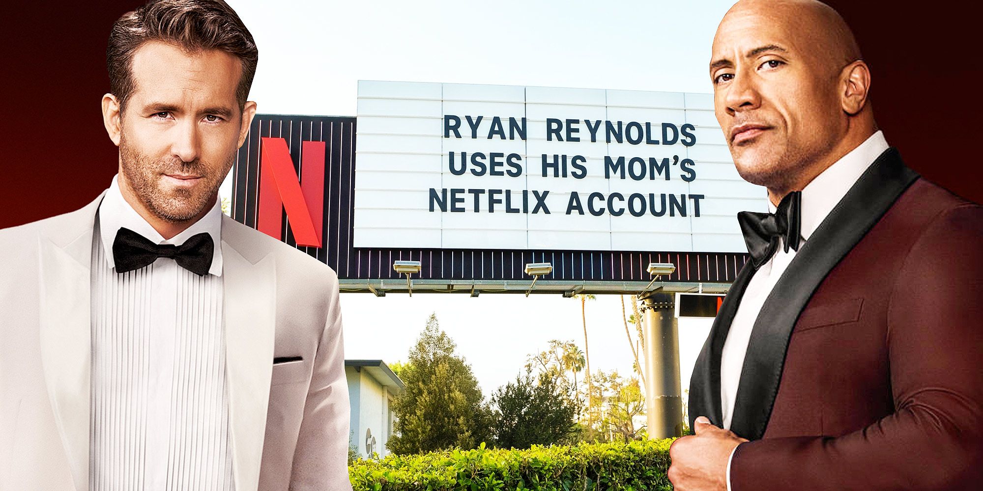 Dwayne Johnson comienza en broma una pelea con Ryan Reynolds por aviso rojo