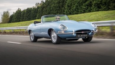 El E-type Zero de Jaguar es un verdadero clásico con un tren motriz eléctrico preparado para el futuro