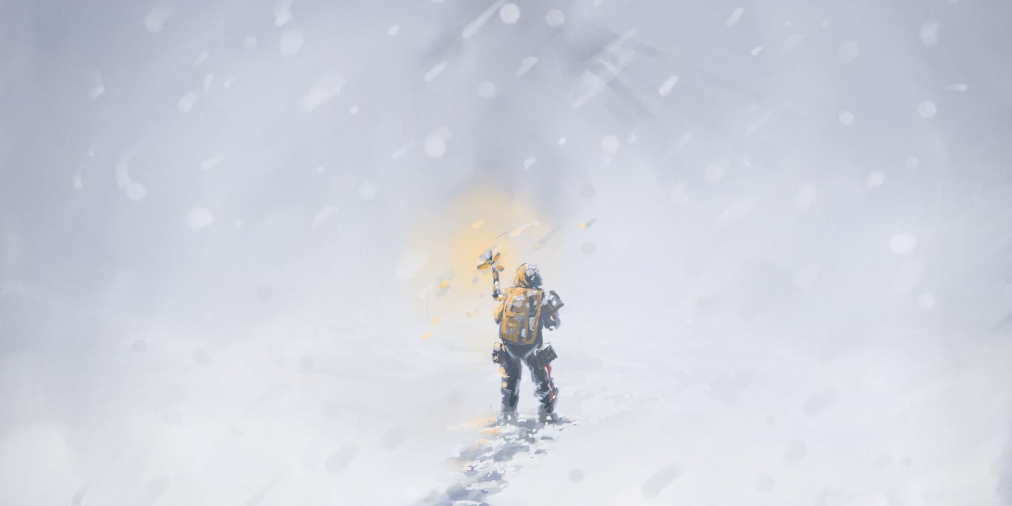 El encuentro de Death Stranding BT en la nieve parece aterrador en la pintura