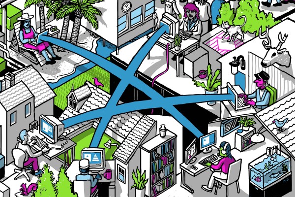 El futuro del trabajo remoto es el texto