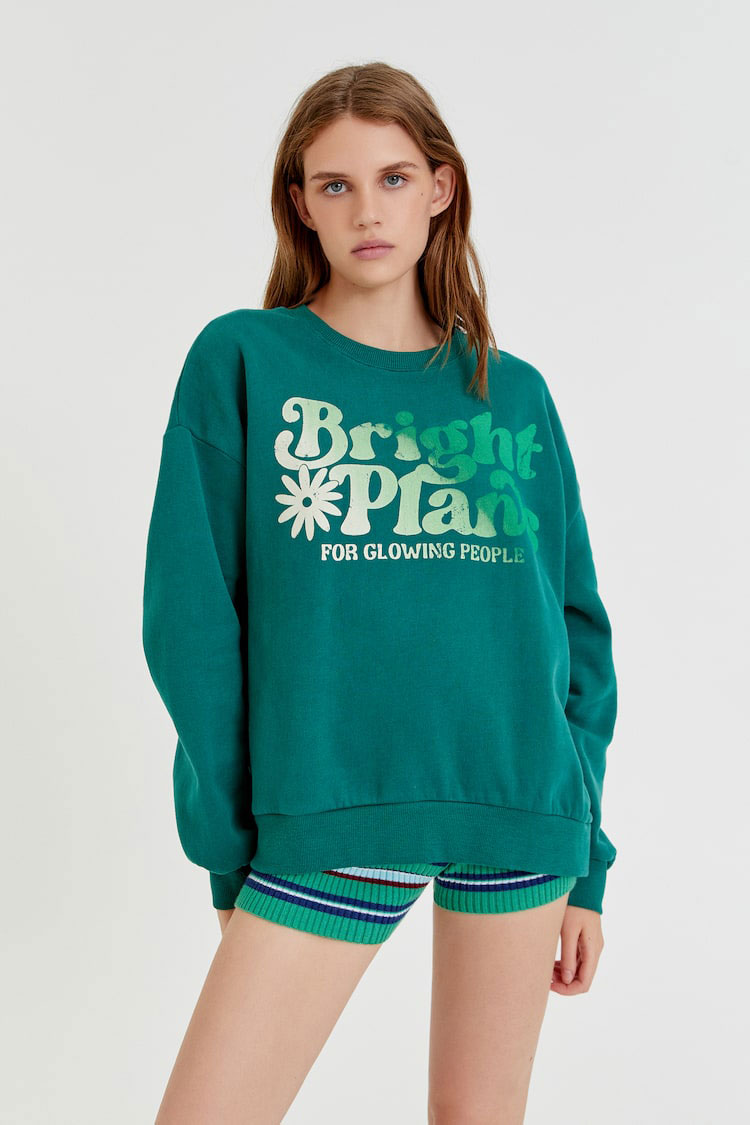 Sudadera verde Pull and Bear / Pull and Bear
