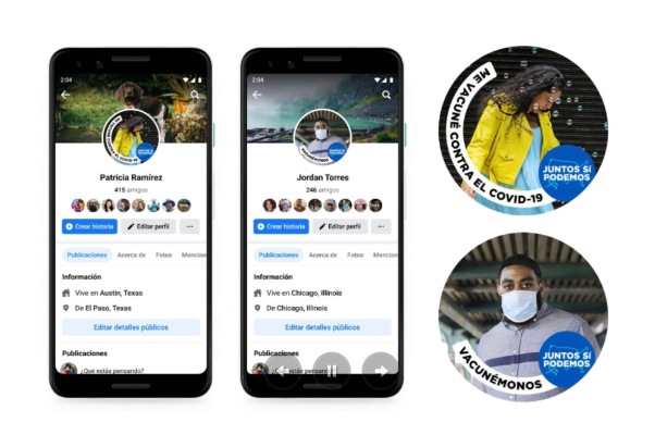 Facebook lanza marcos de perfil que te ayudan a animar a tus amigos a recibir la vacuna COVID-19