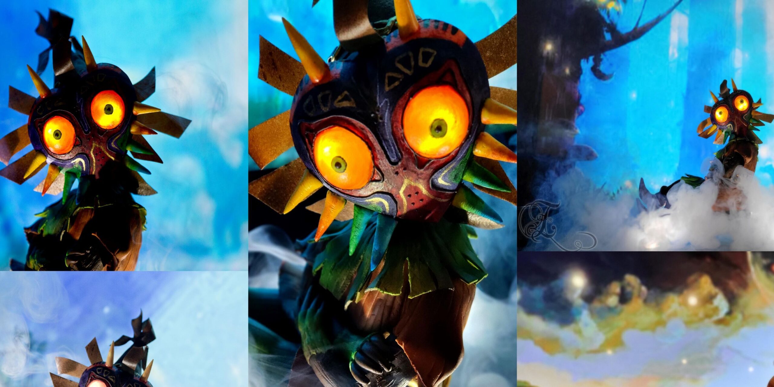 Fan de Zelda construye la máscara de Majora Skull Kid con pastel