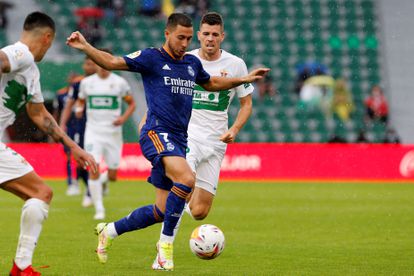 Eden Hazard, el pasado sábado durante el Elche-Real Madrid.