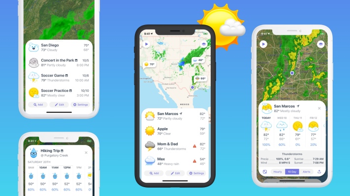 La aplicación Weather Up puede brindarle pronósticos para los eventos de su calendario
