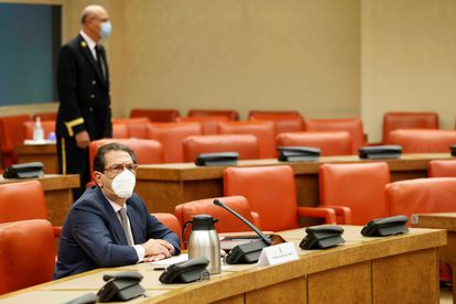 El candidato al Constitucional Enrique Arnaldo comparece ante la Comisión Consultiva de Nombramientos del Congreso de los Diputados para la elección de cuatro magistrados del Tribunal Constitucional, este 2 de noviembre.