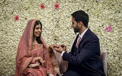 La activista Malala Yousafzai en su boda con Asser Malik