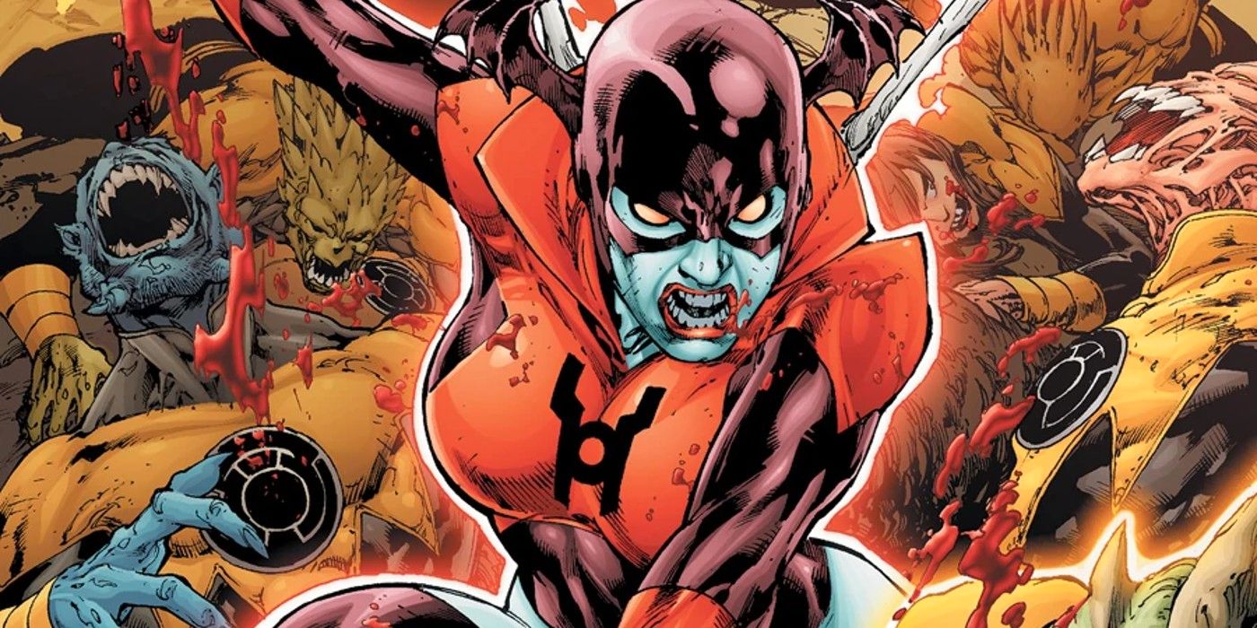 Los ataques de Bleez de Green Lantern en Creepy Red Lantern Cosplay