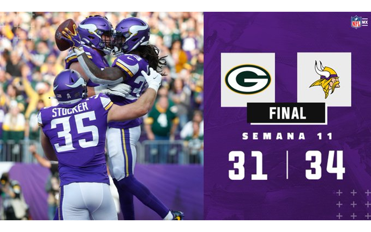 NFL: Logran Vikingos agónico triunfo ante Empacadores | Resultados