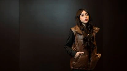 La cantante Nicki Nicole el pasado miércoles en el Hotel ME Reina Victoria de Madrid.