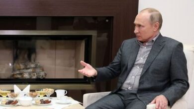 El presidente ruso Vladímir Putin, el lunes en Moscú.