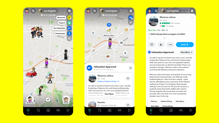 Snap trae capas centradas en socios a su mapa social utilizado por 250 millones de personas
