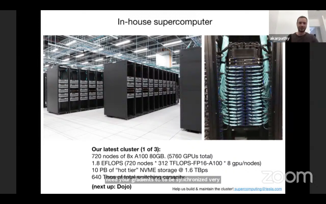 Tesla respalda el enfoque de autonomía de solo visión utilizando una poderosa supercomputadora