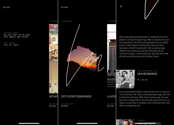 Wilson es como Longreads para podcasts