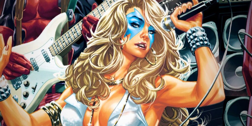X-Men Dazzler es una superestrella en el cosplay de pintura corporal explosiva