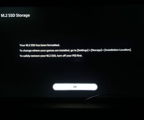 Formato PS5 M2 formato ps5 m2