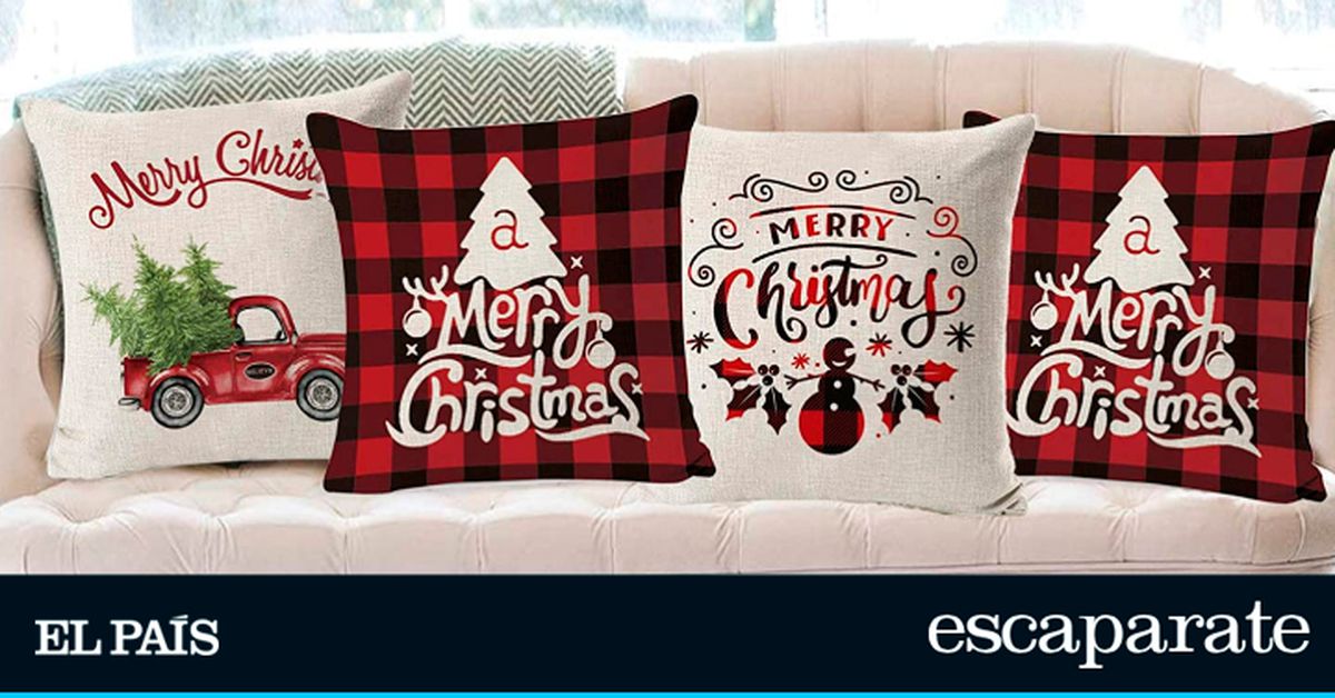 Ocho cojines navideños para dar un aire nuevo a tu salón estas fiestas