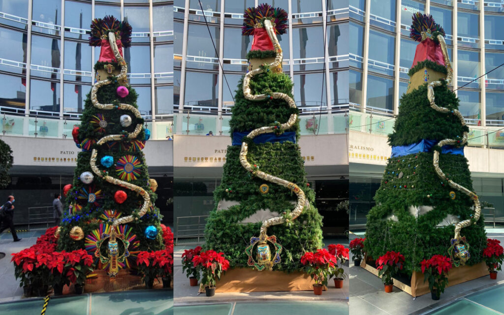 Árbol de Navidad del Senado: costó 25 mil pesos y lo tachan de ‘feo’ y ‘deforme’